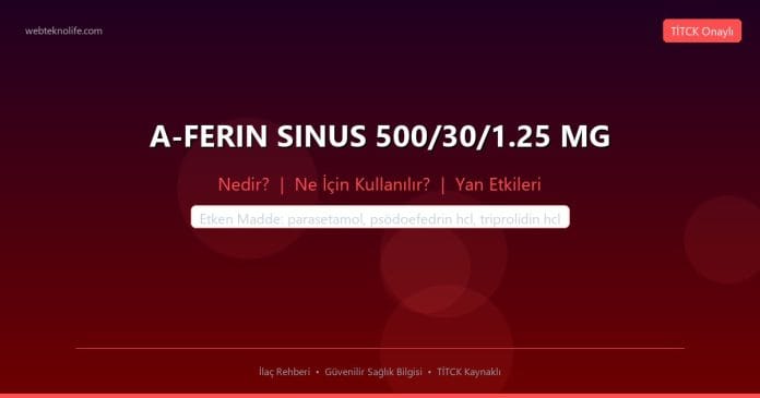 A-FERIN SINUS 500/30/1.25 MG nedir ne işe yarar - ilaç bilgisi