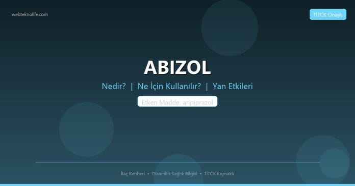 ABIZOL nedir ne işe yarar - ilaç bilgisi