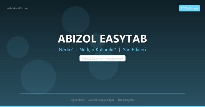 ABIZOL EASYTAB nedir ne işe yarar - ilaç bilgisi