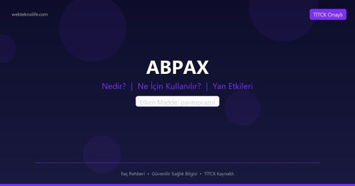 ABPAX nedir ne işe yarar - ilaç bilgisi