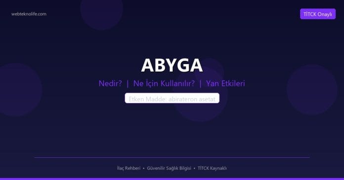 ABYGA nedir ne işe yarar - ilaç bilgisi