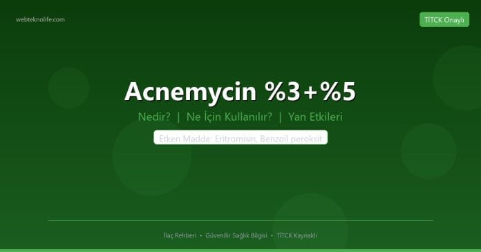 Acnemycin %3+%5 nedir ne işe yarar - ilaç bilgisi