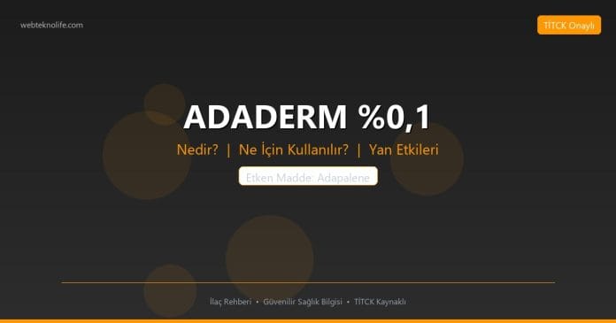 ADADERM %0,1 nedir ne işe yarar - ilaç bilgisi