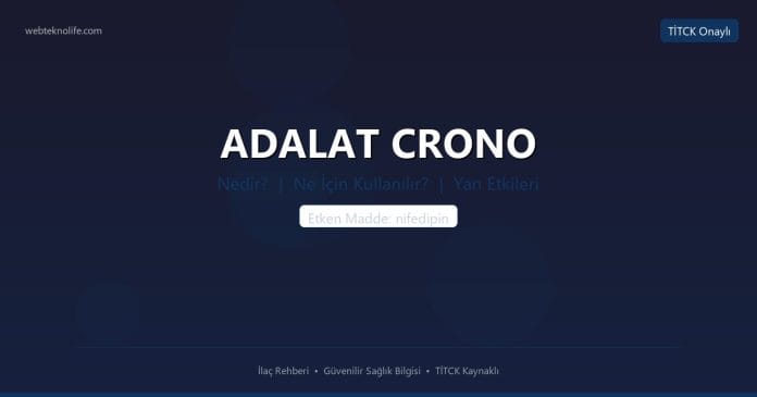 ADALAT CRONO nedir ne işe yarar - ilaç bilgisi