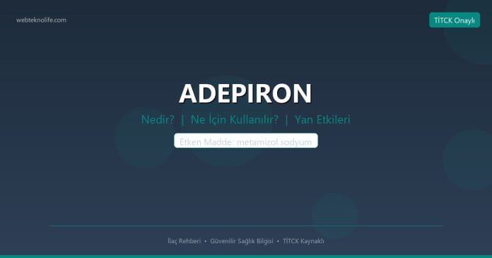 ADEPIRON nedir ne işe yarar - ilaç bilgisi