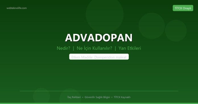 ADVADOPAN nedir ne işe yarar - ilaç bilgisi