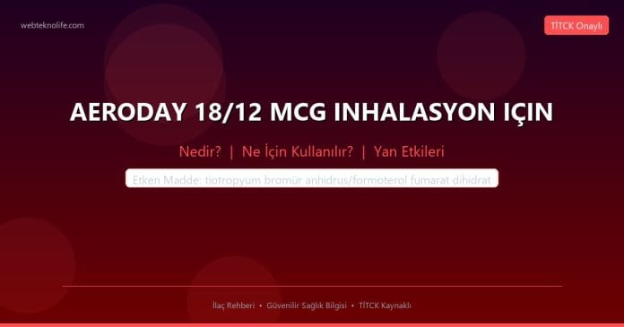 AERODAY 18/12 MCG INHALASYON IÇIN nedir ne işe yarar - ilaç bilgisi