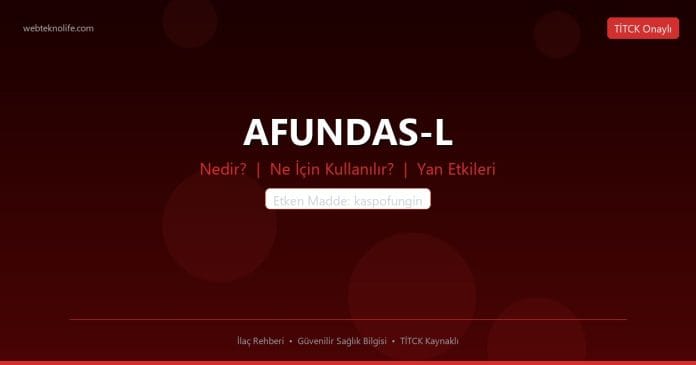 AFUNDAS-L nedir ne işe yarar - ilaç bilgisi