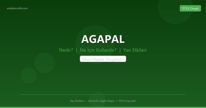 AGAPAL nedir ne işe yarar - ilaç bilgisi