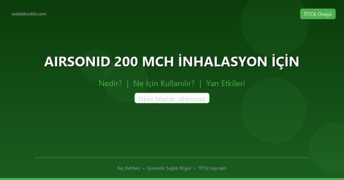 AIRSONID 200 MCH İNHALASYON İÇİN nedir ne işe yarar - ilaç bilgisi