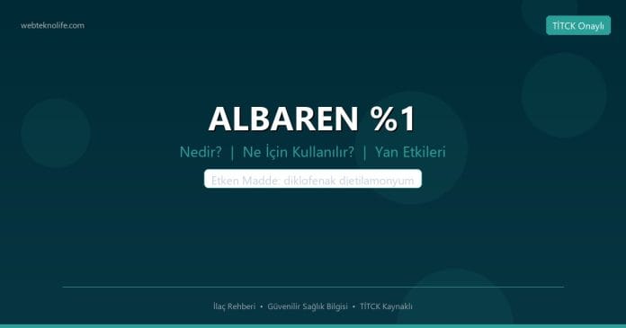 ALBAREN %1 nedir ne işe yarar - ilaç bilgisi