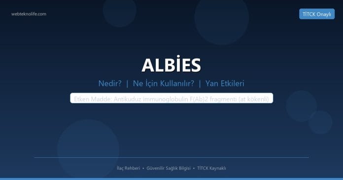 ALBİES nedir ne işe yarar - ilaç bilgisi