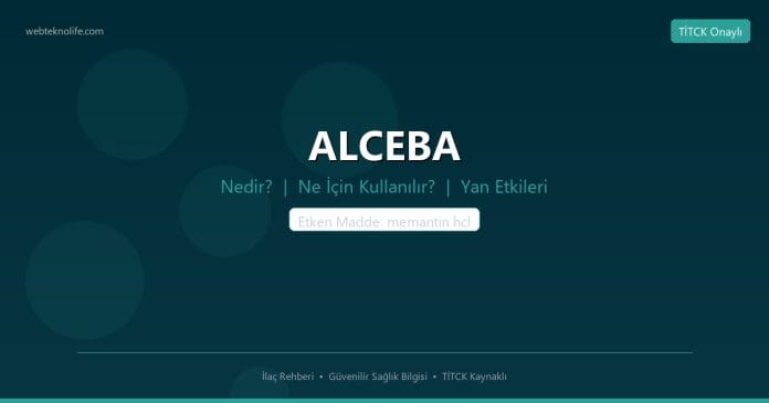 ALCEBA nedir ne işe yarar - ilaç bilgisi