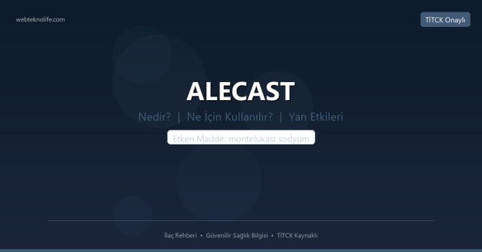 ALECAST nedir ne işe yarar - ilaç bilgisi