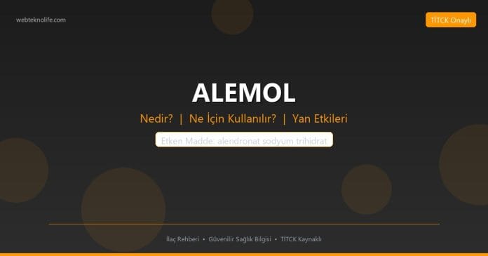 ALEMOL nedir ne işe yarar - ilaç bilgisi