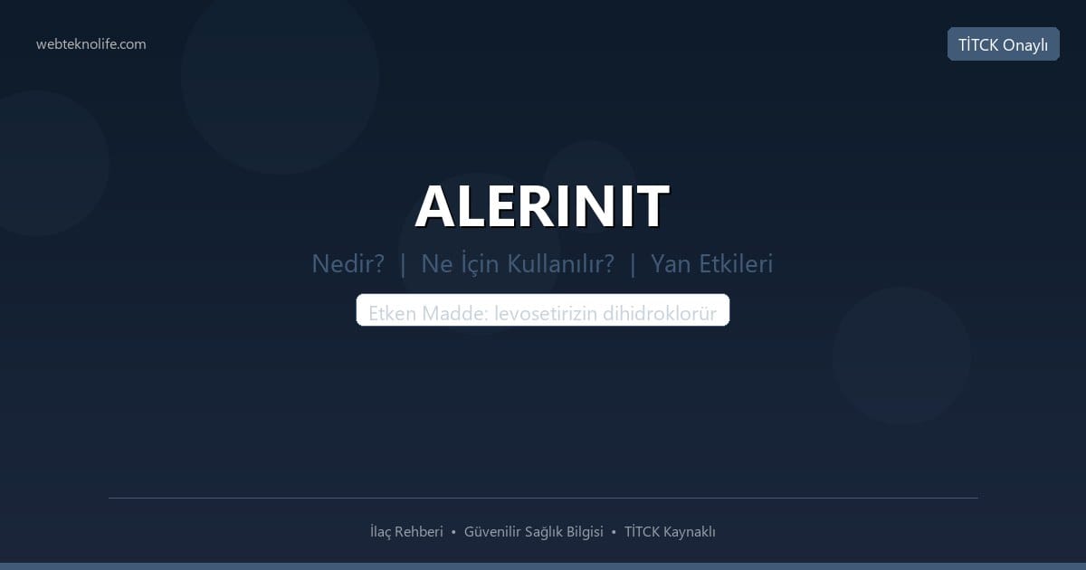 ALERINIT nedir ne icin kullanilir