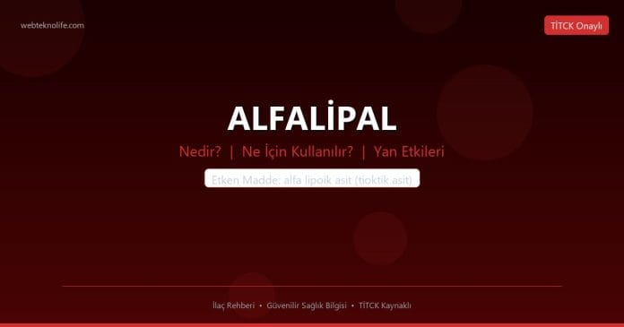 ALFALİPAL nedir ne işe yarar - ilaç bilgisi