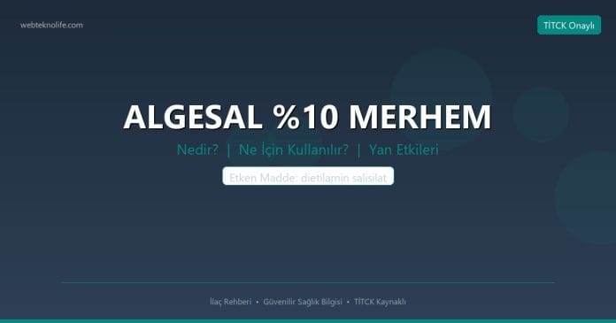ALGESAL MERHEM nedir ne işe yarar - ilaç bilgisi