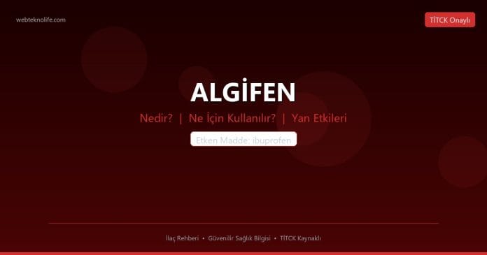 ALGİFEN nedir ne işe yarar - ilaç bilgisi