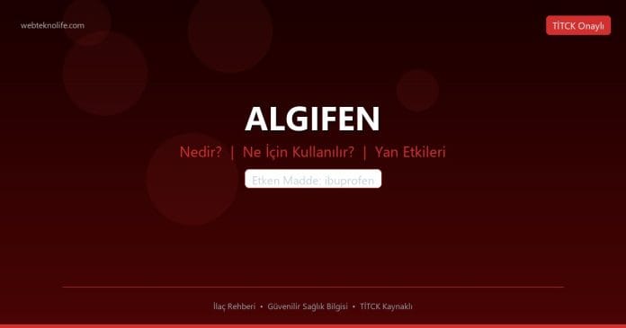 ALGIFEN nedir ne işe yarar - ilaç bilgisi