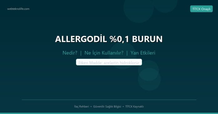 ALLERGODİL %0,1 BURUN nedir ne işe yarar - ilaç bilgisi