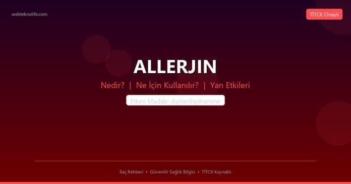 ALLERJIN nedir ne işe yarar - ilaç bilgisi