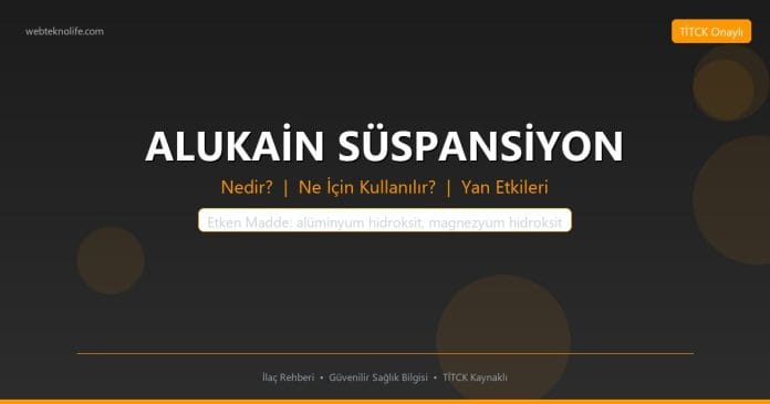 ALUKAİN SÜSPANSİYON nedir ne işe yarar - ilaç bilgisi