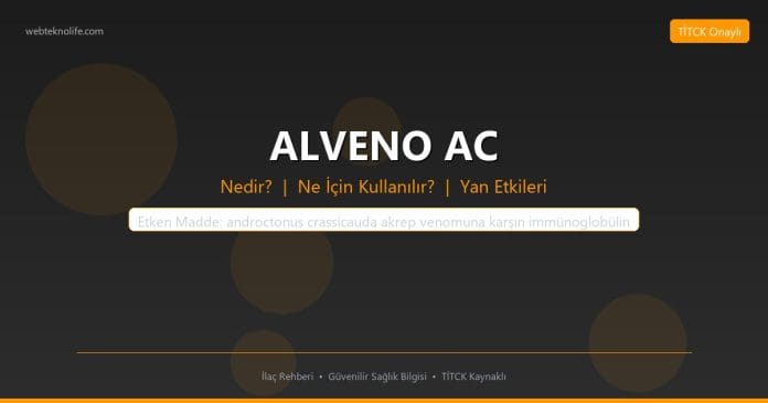 ALVENO AC nedir ne işe yarar - ilaç bilgisi