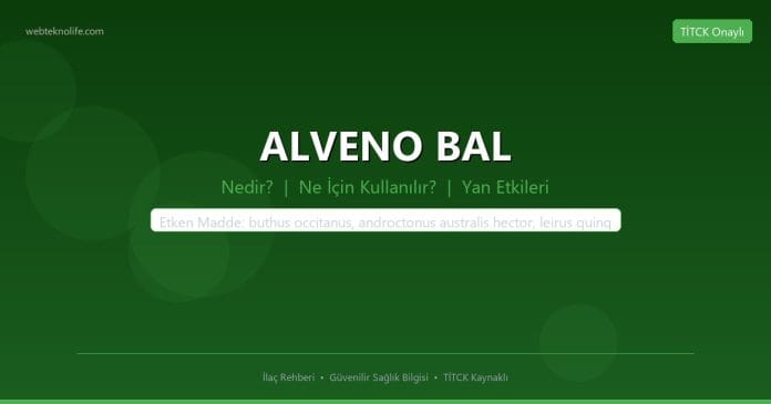 ALVENO BAL nedir ne işe yarar - ilaç bilgisi
