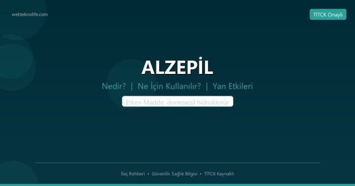 ALZEPİL nedir ne işe yarar - ilaç bilgisi