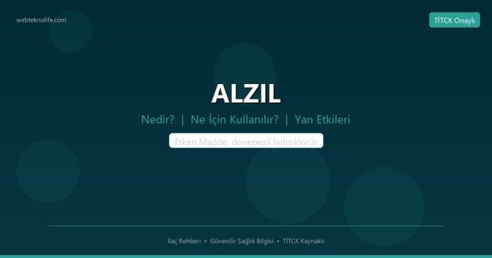 ALZIL nedir ne işe yarar - ilaç bilgisi