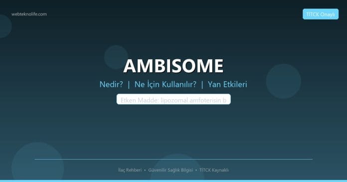 AMBISOME nedir ne işe yarar - ilaç bilgisi