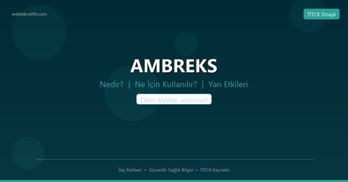 AMBREKS nedir ne işe yarar - ilaç bilgisi