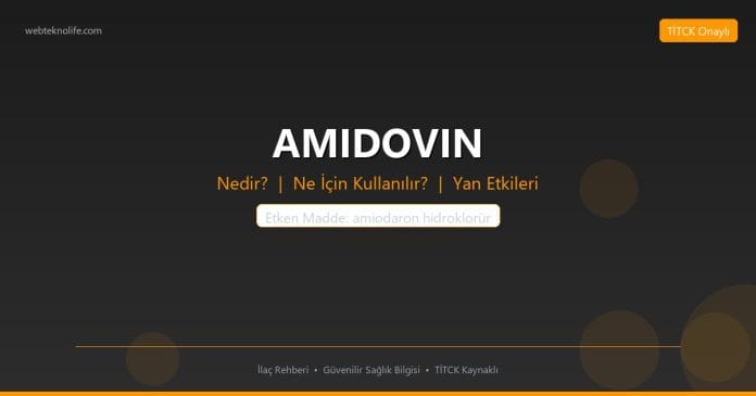 AMIDOVIN nedir ne işe yarar - ilaç bilgisi