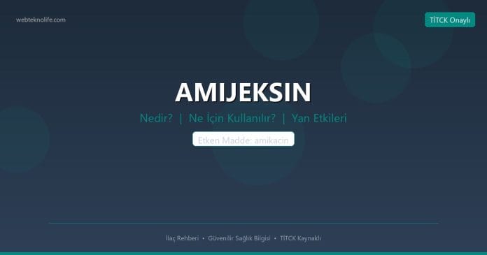 AMIJEKSIN nedir ne işe yarar - ilaç bilgisi