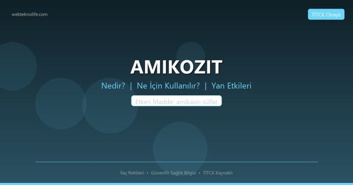 AMIKOZIT nedir ne işe yarar - ilaç bilgisi