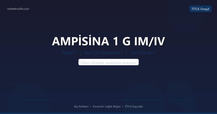 AMPİSİNA 1 G IM/IV nedir ne işe yarar - ilaç bilgisi