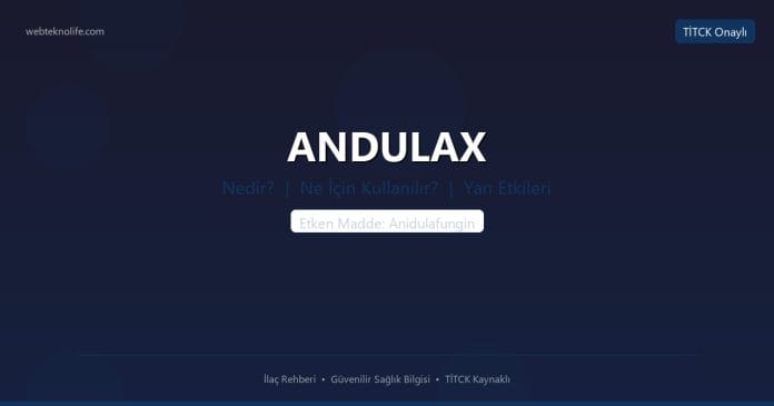 ANDULAX nedir ne işe yarar - ilaç bilgisi