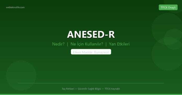 ANESED-R nedir ne işe yarar - ilaç bilgisi