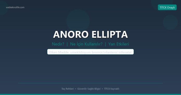 ANORO ELLIPTA nedir ne işe yarar - ilaç bilgisi