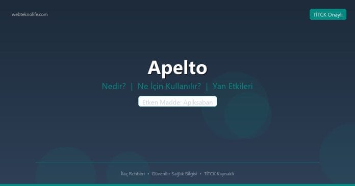 Apelto nedir ne işe yarar - ilaç bilgisi