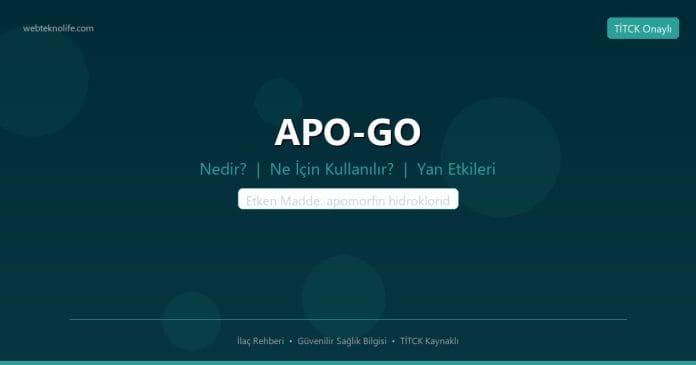 APO-GO nedir ne işe yarar - ilaç bilgisi
