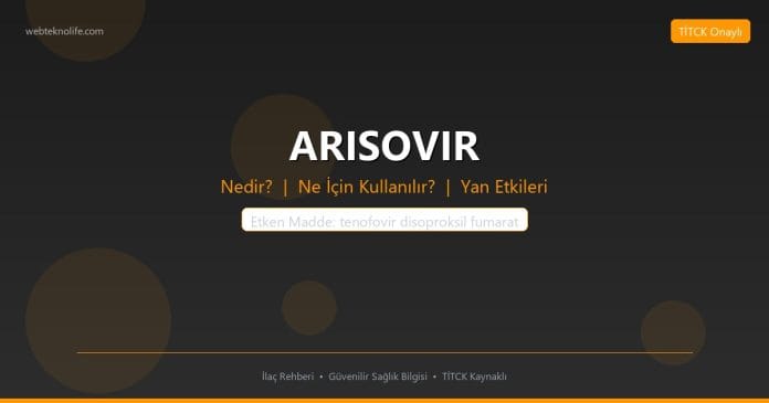 ARISOVIR nedir ne işe yarar - ilaç bilgisi