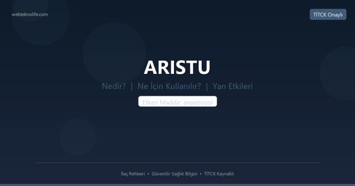 ARISTU nedir ne işe yarar - ilaç bilgisi