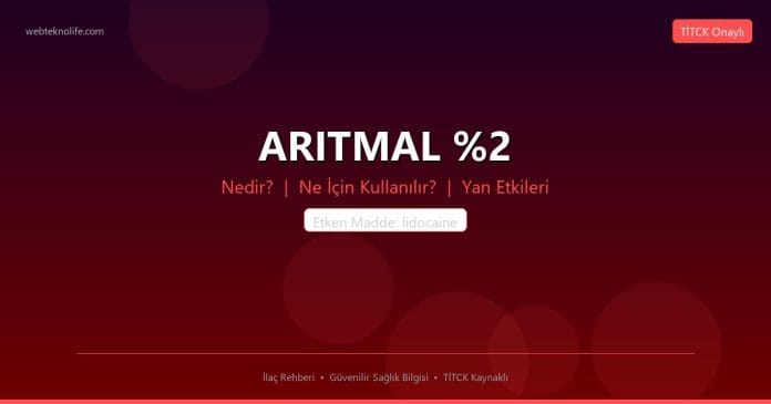 ARITMAL %2 nedir ne işe yarar - ilaç bilgisi