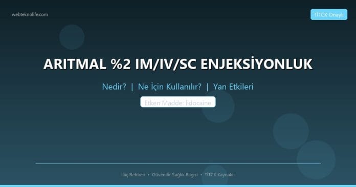 ARITMAL %2 IM/IV/SC ENJEKSİYONLUK nedir ne işe yarar - ilaç bilgisi