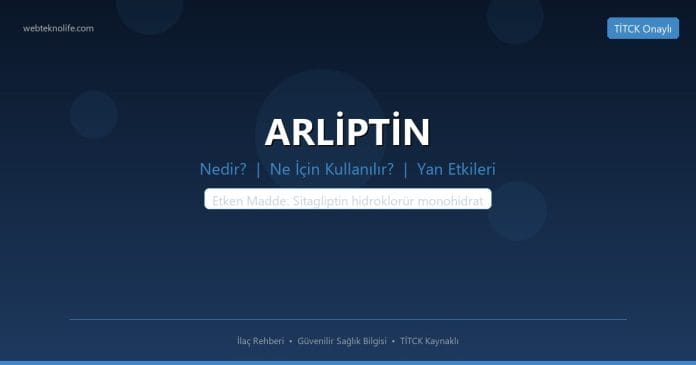 ARLİPTİN nedir ne işe yarar - ilaç bilgisi