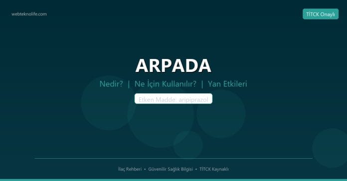 ARPADA nedir ne işe yarar - ilaç bilgisi