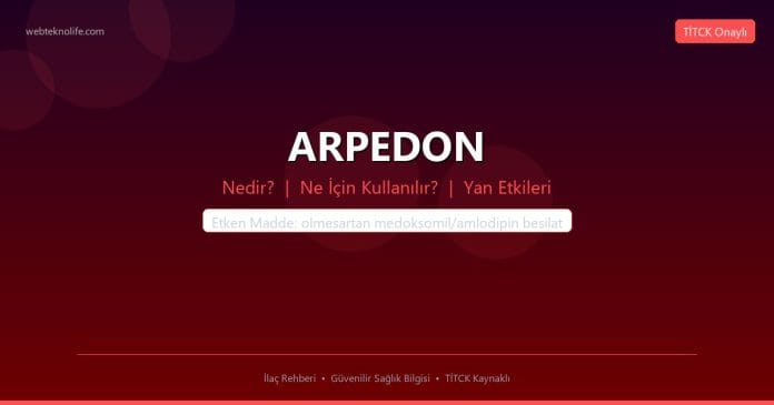 ARPEDON nedir ne işe yarar - ilaç bilgisi
