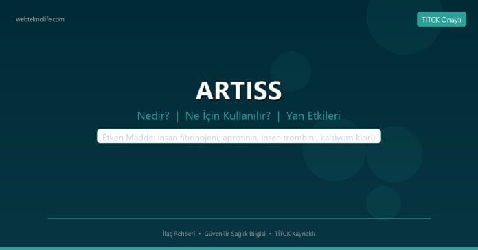 ARTISS nedir ne işe yarar - ilaç bilgisi